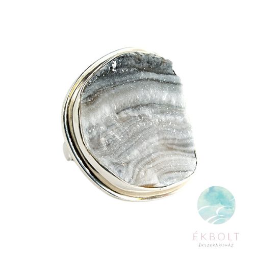 Ezüst gyűrű kalcedon kővel 65935
